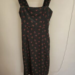 Lola And Grace Corset Style Green Midi Dress With Side Slit New With Tags XL